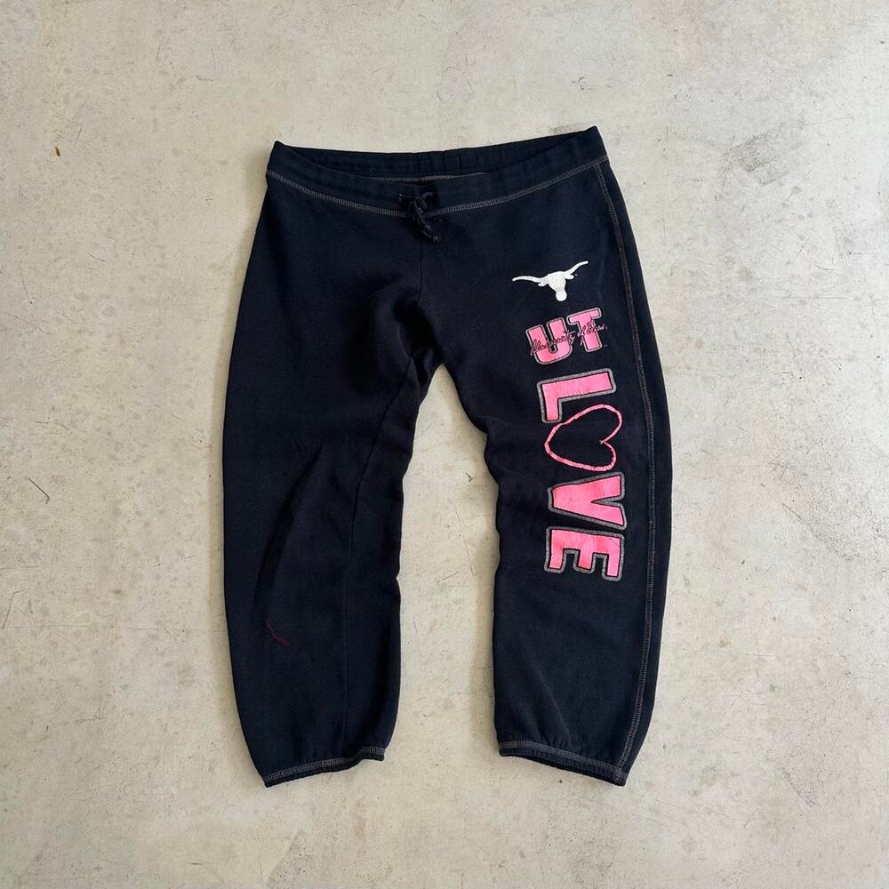 Y2K 2000s University of Texas Black Sweatpants